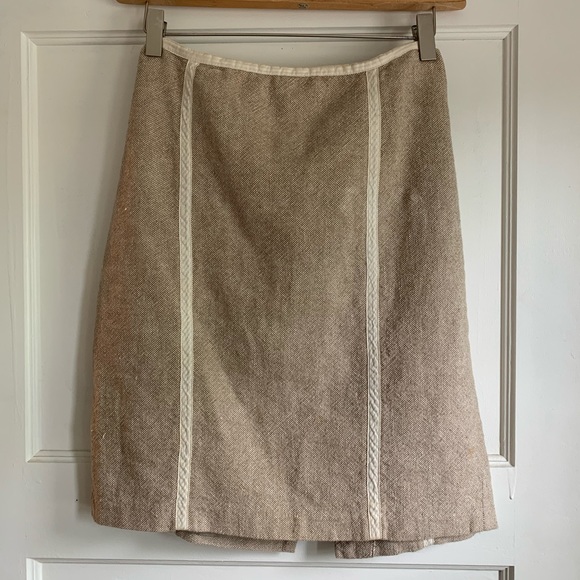 Tan & cream work skirt - Picture 1 of 4